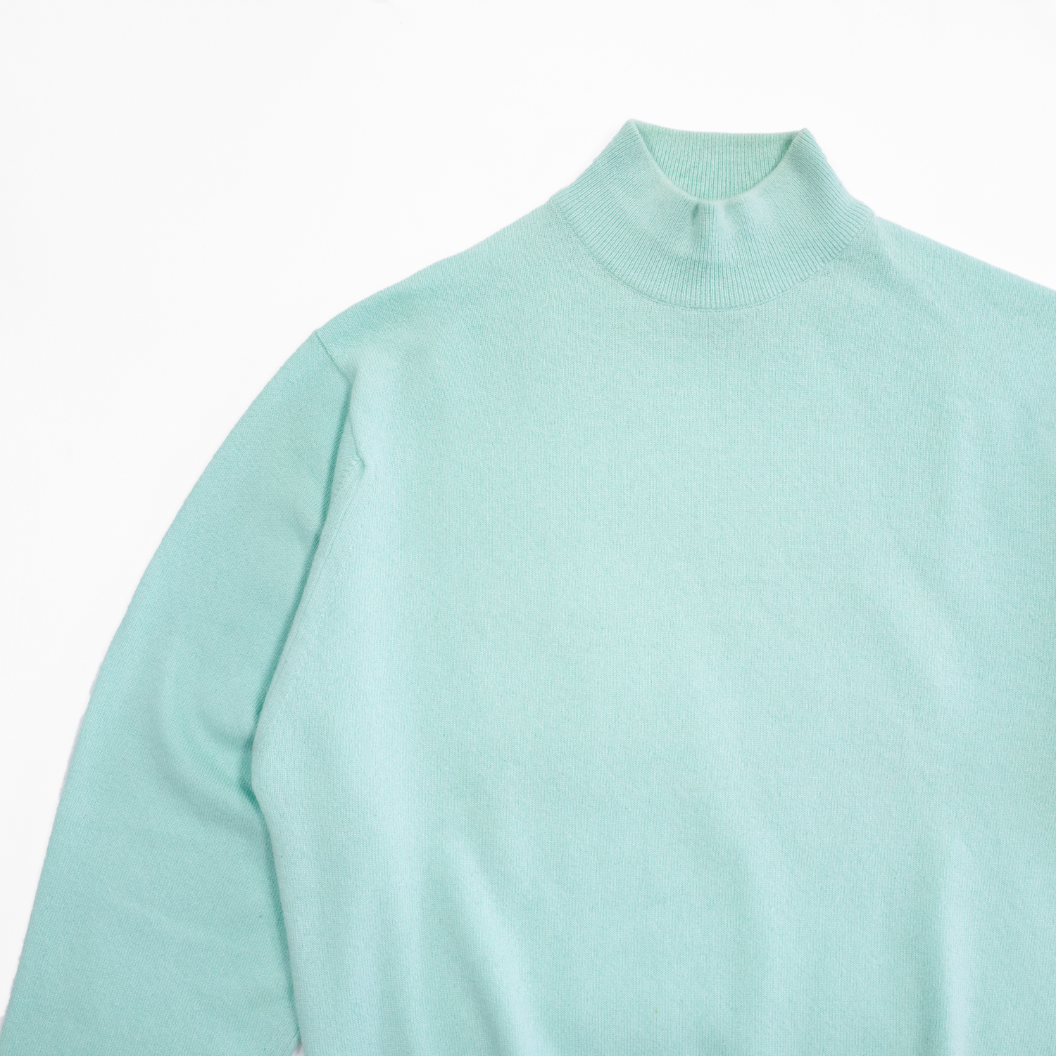 Vintage　Ballantyne ヴィンテージバランタイン・カシミヤハイネックセーター・ミントグリーン