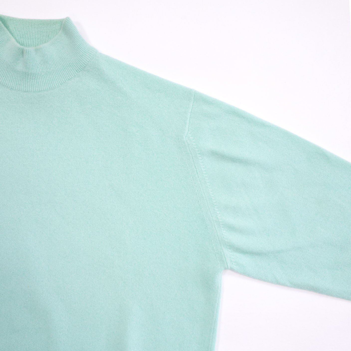 Vintage　Ballantyne ヴィンテージバランタイン・カシミヤハイネックセーター・ミントグリーン