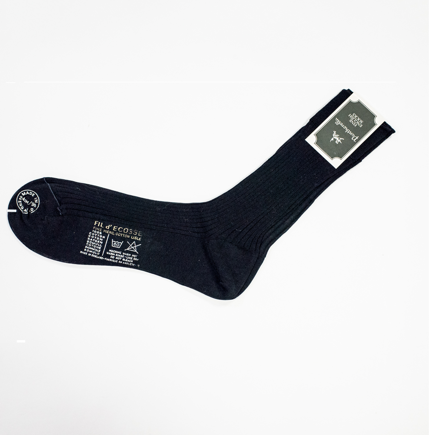 パンセレラ5608コットンドレスソックス・ブラック9.5